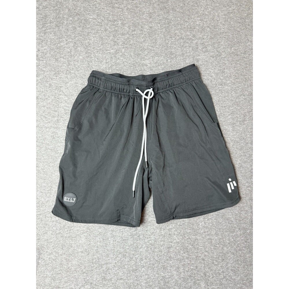 BYLT Men's Shorts Black Medium Drawstring Mesh Athletic Casual Workout